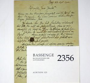 Lot 2356, Auction  123, Werfel, Franz, Brief 1912 an Axel Juncker