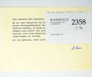 Los 2358 - Born, Max - 2 Briefe 1968 - 0 - thumb