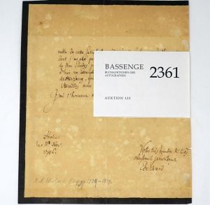 Lot 2361, Auction  123, Eberhard, Johann August, Brief 1786
