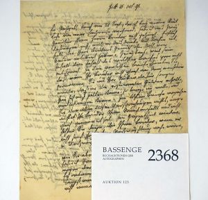 Lot 2368, Auction  123, Meiners, Christoph, Brief an Siebold in Würzburg
