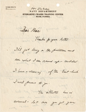 Los 2392 - Kennedy, John F. - Eigenhändiger Brief 1944 - 0 - thumb