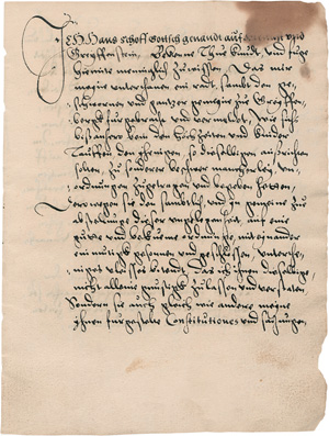 Lot 2401, Auction  123, Schaffgotsch zu Kynast, Hans, Manuskript "Hochzeits u. Kindtaufs-Ordnung"