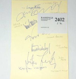 Los 2402 - Spitzen-Prominenz - 19 Signaturen prominenter Zeitgenossen - 0 - thumb