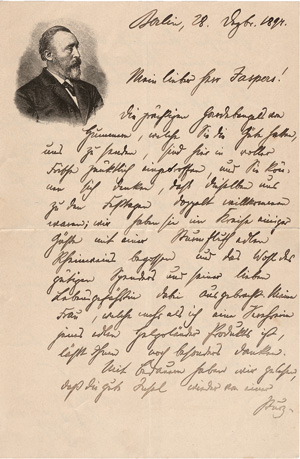 Los 2403 - Stephan, Heinrich von - Brief 1894 + Beigaben - 0 - thumb