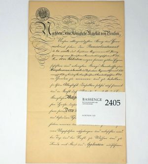 Los 2405 - Wilhelm II., Deutscher Kaiser - Hauptmannspatent 1893 - 0 - thumb