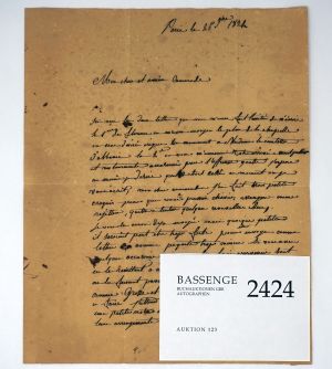 Lot 2424, Auction  123, Philipon, Charles, Brief 1858 an Gustave Bourdin