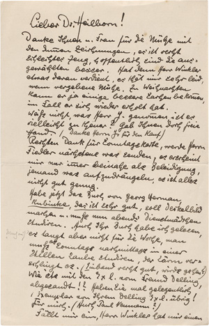 Lot 2429, Auction  123, Zille, Heinrich, 10 Briefe an Dr. Adolf Heilborn