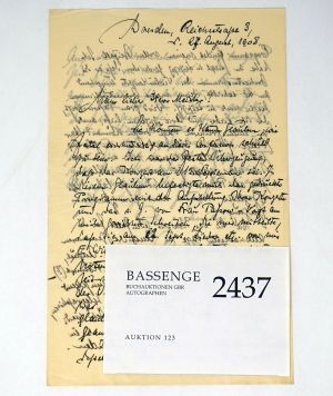 Los 2437 - Fuchs, Albert - Brief 1908 - 0 - thumb