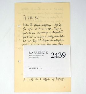 Los 2439 - Hegar, Friedrich - Brief 1912 - 0 - thumb