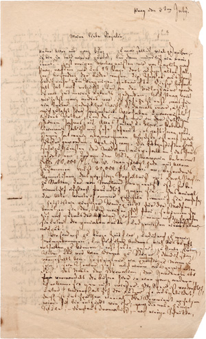 Wagner, Richard, Brief 1834 an seine Schwester Rosalie