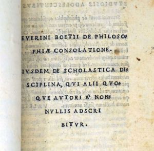 Los 2501 - Boethius, Anicius Manlius Severinus - De philosophiae consolatione - 0 - thumb