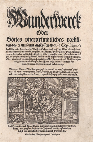 Los 2555 - Lykosthenes, Konrad - Wunderwerck oder Gottes unergründtliches Vorbilden - 2 - thumb