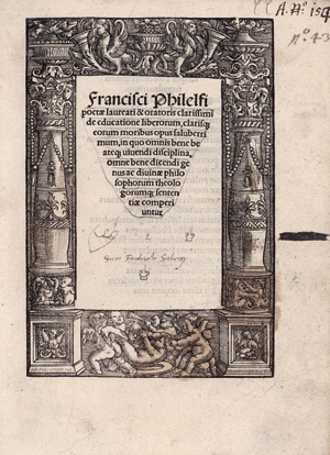 Lot 2610, Auction  123, Vegius, Mapheus, De educatione liberorum + Baptista Mantuanus. Bucolica