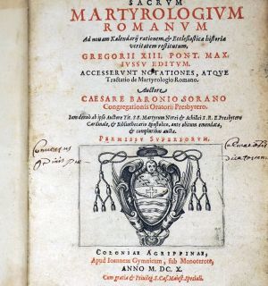 Lot 2631, Auction  123, Baronio, Cesare, Sacrum Martyrologium Romanum 