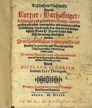 Lot 2638, Auction  123, Serarius, Nikolaus, Deß Luthers Nachtliecht