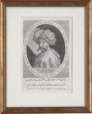 Los 2680 - Sadeler, Aegidius - Zeynal Khan (Synal Chaen). Der persische Botschafter am Kaiserlichen Hof Porträt in Kupferstich. - 1 - thumb