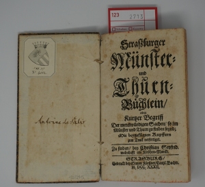 Los 2713 - Behr, Georg Heinrich - Straßburger Münster- und Thurn-Büchlein - 1 - thumb