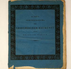 Lot 2743, Auction  123, Hirt, Aloys Ludwig, Heinrich Hübsch über griechische Baukunst
