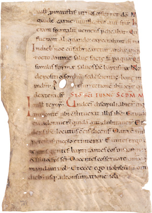Lot 2804, Auction  123, Lectionarium, mit Textstellen aus dem Petrusbrief, aus Matthäus und Johannes