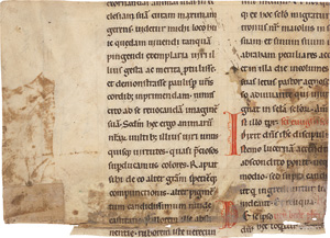 Lot 2810, Auction  123, Homililiarium, Fragment eines Einzelblattes aus einer Handschrift in lateinischer Schrift auf Pergament