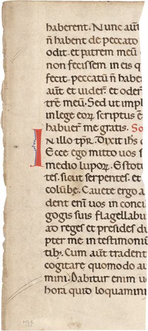 Lot 2816, Auction  123, Evangelienlektionar, Fragmentblatt einer lateinischen Handschrift auf Pergament