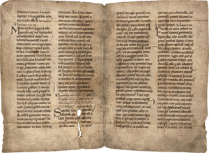 Lot 2822, Auction  123, Beda Venerabilis, Fragment einer liturgischen Handschrift. Lateinische Handschrift auf Pergament. 