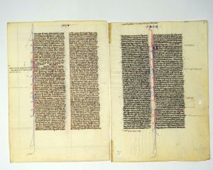 Los 2842 - Bibel-Fragment - 2 Einzelblätter aus einer lateinischen Handschrift auf Pergament - 1 - thumb