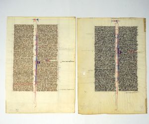 Los 2842 - Bibel-Fragment - 2 Einzelblätter aus einer lateinischen Handschrift auf Pergament - 2 - thumb