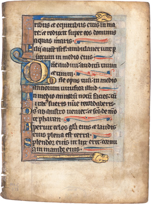 Los 2843 - Psalter - Einzelblatt einer hochmittelalterlichen lateinische Handschrift auf Pergament - 0 - thumb