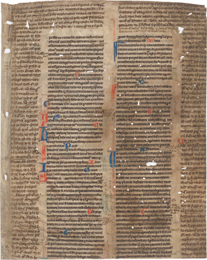 Los 2849 - Justinianus - Fragment aus einer lateinischen Handschrift auf Pergament.  - 0 - thumb