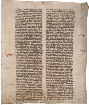 Los 2870 - Hugo de Sancto Caro - Expositio in Isaiam. Doppelblatt in lateinischer Handschrift auf Pergament.  - 0 - thumb