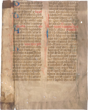 Los 2876 - Missale anglicum - Einzelblatt aus einer lateinische Handschrift auf Pergament. Fragment  - 0 - thumb