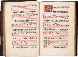 Lot 2899, Auction  123, Antiphonale, Umfangreiches Fragment einer spätmittelalterlichen liturgischen Handschrift im Monumentalformat
