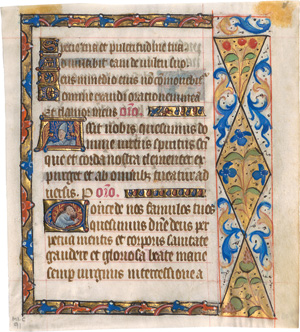 Lot 2902, Auction  123, Horae BMV, Einzelblatt eines spätmittelalterlichen Stundenbuchs