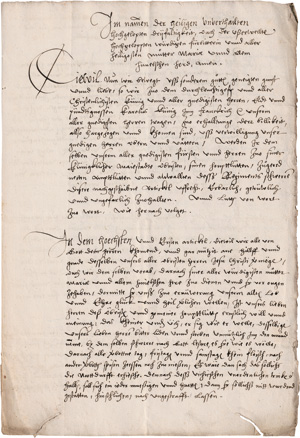 Lot 2922, Auction  123, Kriegs Ordonnance, Eidgenössische Kriegsordnung in deutscher Handschrift auf Papier