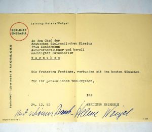 Los 3063 - Brecht, Bertolt und Weigel, Helene - Hundert Gedichte (mit Brief von Helene Weigel) - 0 - thumb
