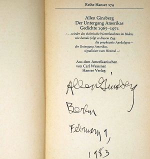 Lot 3132, Auction  123, Ginsberg, Allen, Der Untergang Amerikas (signiert)