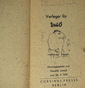 Lot 3276, Auction  123, Lyriker für VauO, Hrsg. von H. Liersch zum 26.9.1992