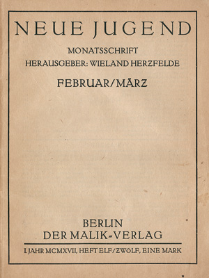 Los 3476 - Neue Jugend - Monatsschrift, Doppelnummer Februar-März 1917 - 0 - thumb