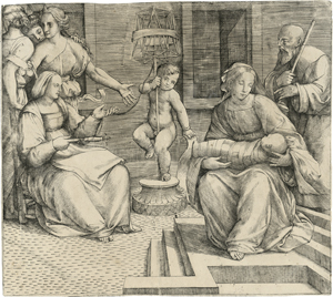 Lot 5069, Auction  123, Francia, Giacomo, Die Hl. Familie mit der hl. Elisabeth und Johannes d. Täufer