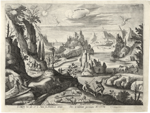 Lot 5087, Auction  123, Hondius, Hendrick, Landschaft mit dem Sturz des Ikarus