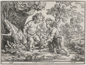 Lot 5094, Auction  123, Jegher, Christoffel, Das Christkind und Johannes der Täufer mit dem Lamm