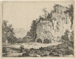 Lot 5118, Auction  123, Noort IV, Johannes van, Landschaft mit dem Sibyllentempel