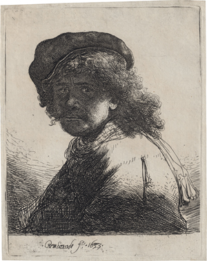 Los 5139 - Rembrandt Harmensz. van Rijn - Selbstbildnis mit Schärpe um den Hals - 0 - thumb
