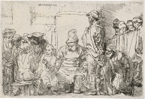 Los 5142 - Rembrandt Harmensz. van Rijn - Christus als Knabe zwischen den Schriftgelehrten sitzend - 0 - thumb
