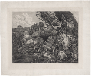 Los 5228 - Kolbe, Carl Wilhelm - Großes Kräuterstudium mit schlafendem Hirten, liegender Kuh und stehendem Schaf - 0 - thumb