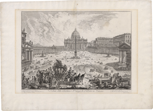 Lot 5240, Auction  123, Piranesi, Giovanni Battista, Veduta della Basilica e Piazza di San Pietro in Vaticano