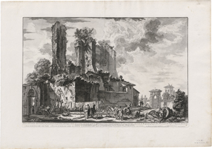 Los 5246 - Piranesi, Giovanni Battista - Veduta dell'avanzo del Castello, che prendendo una porzione dell'Acqua Giulia - 0 - thumb