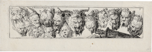 Lot 5281, Auction  123, Tiepolo, Giovanni Domenico, Satyrn und grotteske Köpfe