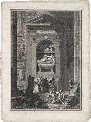 Lot 5285, Auction  123, Volpato, Giovanni, Das Grabmal des Francesco Algarotti auf dem Campo Santo in Pisa